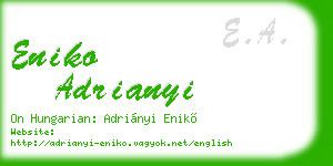 eniko adrianyi business card